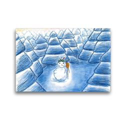Premium Textil-Leinwand 45 x 30 cm Quer-Format Winterfreuden | Wandbild, HD-Bild auf Keilrahmen, Fertigbild auf hochwertigem Vlies, Leinwanddruck von Christine Denorme