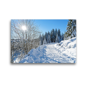 Premium Textil-Leinwand 45 x 30 cm Quer-Format Winterlandschaft im Harz | Wandbild, HD-Bild auf Keilrahmen, Fertigbild auf hochwertigem Vlies, Leinwanddruck von N N