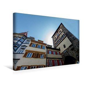 Premium Textil-Leinwand 45 x 30 cm Quer-Format Wolfstor | Wandbild, HD-Bild auf Keilrahmen, Fertigbild auf hochwertigem Vlies, Leinwanddruck von Horst Eisele von Eisele,  Horst