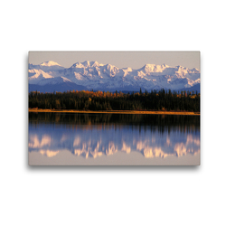 Premium Textil-Leinwand 45 x 30 cm Quer-Format Wrangell Mountains, Deadman Lake, Alaska | Wandbild, HD-Bild auf Keilrahmen, Fertigbild auf hochwertigem Vlies, Leinwanddruck von Christian Heeb