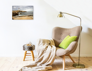 Premium Textil-Leinwand 450 x 300 cm Quer-Format Leuchtturm Peggy´s Cove | Wandbild, HD-Bild auf Keilrahmen, Fertigbild auf hochwertigem Vlies, Leinwanddruck von Roland Brack