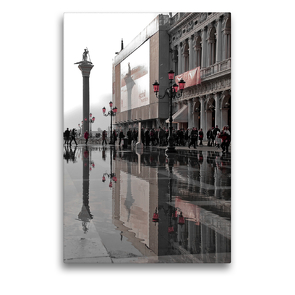 Premium Textil-Leinwand 50 x 75 cm Hoch-Format Acqua Alta San Marco | Wandbild, HD-Bild auf Keilrahmen, Fertigbild auf hochwertigem Vlies, Leinwanddruck von Foto-FukS