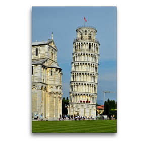 Premium Textil-Leinwand 50 x 75 cm Hoch-Format Der schiefe Turm von Pisa | Wandbild, HD-Bild auf Keilrahmen, Fertigbild auf hochwertigem Vlies, Leinwanddruck von Andreas Berger