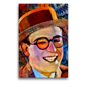 Premium Textil-Leinwand 50 x 75 cm Hoch-Format Harold Lloyd | Wandbild, HD-Bild auf Keilrahmen, Fertigbild auf hochwertigem Vlies, Leinwanddruck von Garrulus glandarius