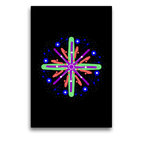 Premium Textil-Leinwand 50 x 75 cm Hoch-Format Mandalas Lichtfunken | Wandbild, HD-Bild auf Keilrahmen, Fertigbild auf hochwertigem Vlies, Leinwanddruck von Gabi Zapf