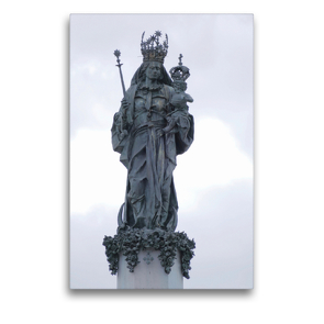 Premium Textil-Leinwand 50 x 75 cm Hoch-Format Marienstatue von Kevelaer | Wandbild, HD-Bild auf Keilrahmen, Fertigbild auf hochwertigem Vlies, Leinwanddruck von Verena Mahrhofer