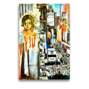 Premium Textil-Leinwand 50 x 75 cm Hoch-Format New York – ein Lebenstraum | Wandbild, HD-Bild auf Keilrahmen, Fertigbild auf hochwertigem Vlies, Leinwanddruck von Andrea E. Sroka