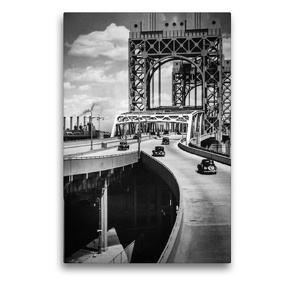 Premium Textil-Leinwand 50 x 75 cm Hoch-Format Triborough Bridge, East 125th Street approach, Manhattan, 1936 | Wandbild, HD-Bild auf Keilrahmen, Fertigbild auf hochwertigem Vlies, Leinwanddruck von Christian Müringer