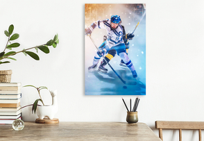 Premium Textil-Leinwand 500 x 750 cm Hoch-Format Eishockey | Wandbild, HD-Bild auf Keilrahmen, Fertigbild auf hochwertigem Vlies, Leinwanddruck von Peter Roder