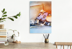 Premium Textil-Leinwand 500 x 750 cm Hoch-Format Eishockey | Wandbild, HD-Bild auf Keilrahmen, Fertigbild auf hochwertigem Vlies, Leinwanddruck von Peter Roder