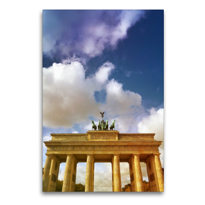 Premium Textil-Leinwand 60 x 90 cm Hoch-Format BERLIN Brandenburger Tor | Wandbild, HD-Bild auf Keilrahmen, Fertigbild auf hochwertigem Vlies, Leinwanddruck von Gaby Wojciech