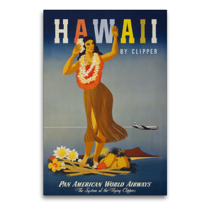 Premium Textil-Leinwand 60 x 90 cm Hoch-Format Hawaii by Clipper | Wandbild, HD-Bild auf Keilrahmen, Fertigbild auf hochwertigem Vlies, Leinwanddruck von Christian Müringer