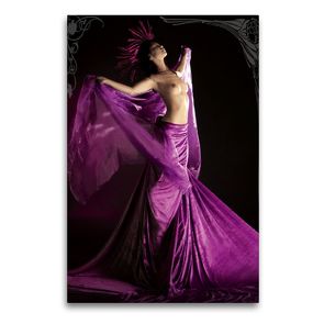 Premium Textil-Leinwand 60 x 90 cm Hoch-Format Lila Akt | Wandbild, HD-Bild auf Keilrahmen, Fertigbild auf hochwertigem Vlies, Leinwanddruck von Stefan Weis