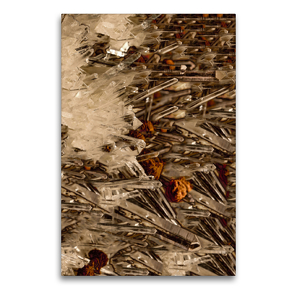 Premium Textil-Leinwand 60 x 90 cm Hoch-Format Nadelquarz und Siderit | Wandbild, HD-Bild auf Keilrahmen, Fertigbild auf hochwertigem Vlies, Leinwanddruck von Reinhard Sock