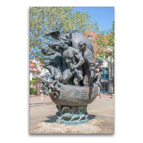 Premium Textil-Leinwand 60 x 90 cm Hoch-Format Narrenschiffbrunnen | Wandbild, HD-Bild auf Keilrahmen, Fertigbild auf hochwertigem Vlies, Leinwanddruck von pixs:sell@Adobe Stock