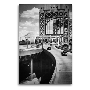 Premium Textil-Leinwand 60 x 90 cm Hoch-Format Triborough Bridge, East 125th Street approach, Manhattan, 1936 | Wandbild, HD-Bild auf Keilrahmen, Fertigbild auf hochwertigem Vlies, Leinwanddruck von Christian Müringer