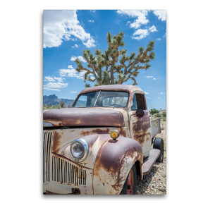 Premium Textil-Leinwand 60 x 90 cm Hoch-Format Vintage Pick up Oldtimer in Amerika | Wandbild, HD-Bild auf Keilrahmen, Fertigbild auf hochwertigem Vlies, Leinwanddruck von Joern Dudek