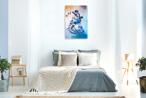 Premium Textil-Leinwand 600 x 900 cm Hoch-Format Eishockey | Wandbild, HD-Bild auf Keilrahmen, Fertigbild auf hochwertigem Vlies, Leinwanddruck von Peter Roder