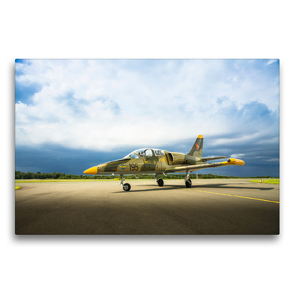 Premium Textil-Leinwand 75 x 50 cm Quer-Format Aero L-39 Albatros | Wandbild, HD-Bild auf Keilrahmen, Fertigbild auf hochwertigem Vlies, Leinwanddruck von André Becker • Photography