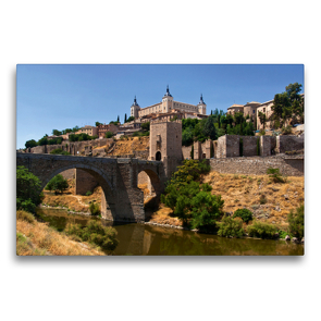 Premium Textil-Leinwand 75 x 50 cm Quer-Format Alcázar von Toledo | Wandbild, HD-Bild auf Keilrahmen, Fertigbild auf hochwertigem Vlies, Leinwanddruck von Andreas Schön