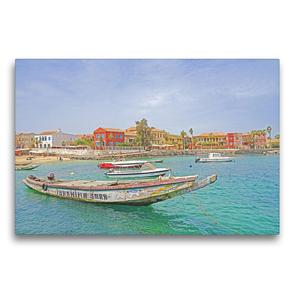 Premium Textil-Leinwand 75 x 50 cm Quer-Format Auf Gorée, der ehemaligen Sklaveninsel bei Dákar im Senegal | Wandbild, HD-Bild auf Keilrahmen, Fertigbild auf hochwertigem Vlies, Leinwanddruck von Beate Bussenius