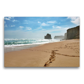 Premium Textil-Leinwand 75 x 50 cm Quer-Format Bei den Gibson Steps an der Great Ocean Road | Wandbild, HD-Bild auf Keilrahmen, Fertigbild auf hochwertigem Vlies, Leinwanddruck von Ralf Wittstock