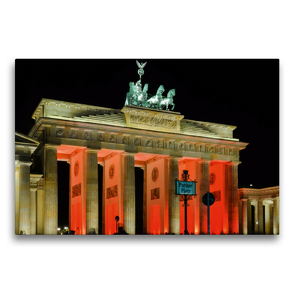 Premium Textil-Leinwand 75 x 50 cm Quer-Format Brandenburger Tor | Wandbild, HD-Bild auf Keilrahmen, Fertigbild auf hochwertigem Vlies, Leinwanddruck von Andreas Schön