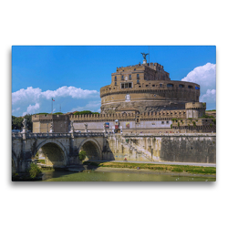 Premium Textil-Leinwand 75 x 50 cm Quer-Format Castel Sant’Angelo | Wandbild, HD-Bild auf Keilrahmen, Fertigbild auf hochwertigem Vlies, Leinwanddruck von Hanna Wagner