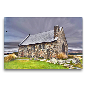 Premium Textil-Leinwand 75 x 50 cm Quer-Format Church of the Good Shepherd | Wandbild, HD-Bild auf Keilrahmen, Fertigbild auf hochwertigem Vlies, Leinwanddruck von Nina Schwarze