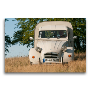 Premium Textil-Leinwand 75 x 50 cm Quer-Format Citroën 2 CV AK 400 | Wandbild, HD-Bild auf Keilrahmen, Fertigbild auf hochwertigem Vlies, Leinwanddruck von Meike Bölts