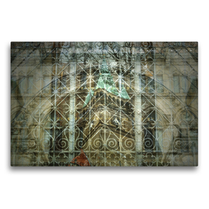 Premium Textil-Leinwand 75 x 50 cm Quer-Format das Rathaus | Wandbild, HD-Bild auf Keilrahmen, Fertigbild auf hochwertigem Vlies, Leinwanddruck von andrea aplowski