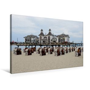 Premium Textil-Leinwand 75 x 50 cm Quer-Format die Seebrücke im Ostseebad Sellin | Wandbild, HD-Bild auf Keilrahmen, Fertigbild auf hochwertigem Vlies, Leinwanddruck von Karin Stein von Stein,  Karin