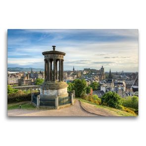 Premium Textil-Leinwand 75 x 50 cm Quer-Format Edinburgh Calton Hill | Wandbild, HD-Bild auf Keilrahmen, Fertigbild auf hochwertigem Vlies, Leinwanddruck von Michael Valjak