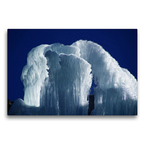 Premium Textil-Leinwand 75 x 50 cm Quer-Format Eissäule | Wandbild, HD-Bild auf Keilrahmen, Fertigbild auf hochwertigem Vlies, Leinwanddruck von Gerhard Albicker