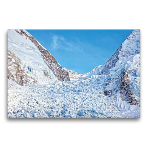 Premium Textil-Leinwand 75 x 50 cm Quer-Format Ewiges Eis am Khumbu-Gletscher am Mount Everest | Wandbild, HD-Bild auf Keilrahmen, Fertigbild auf hochwertigem Vlies, Leinwanddruck von CALVENDO
