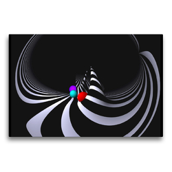 Premium Textil-Leinwand 75 x 50 cm Quer-Format Farben Formen Fisheye | Wandbild, HD-Bild auf Keilrahmen, Fertigbild auf hochwertigem Vlies, Leinwanddruck von IssaBild