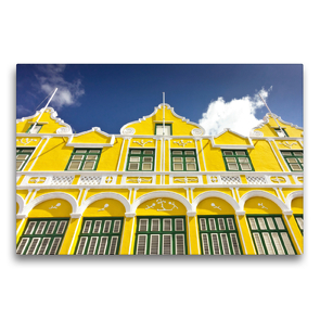 Premium Textil-Leinwand 75 x 50 cm Quer-Format Farbenfrohe Architektur auf Curacao in der Karibik | Wandbild, HD-Bild auf Keilrahmen, Fertigbild auf hochwertigem Vlies, Leinwanddruck von Anya Baxter