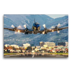 Premium Textil-Leinwand 75 x 50 cm Quer-Format Flugzeugkalender | Wandbild, HD-Bild auf Keilrahmen, Fertigbild auf hochwertigem Vlies, Leinwanddruck von Danijel Jovanovic