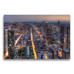 Premium Textil-Leinwand 75 x 50 cm Quer-Format Frankfurt/Main – Maintower | Wandbild, HD-Bild auf Keilrahmen, Fertigbild auf hochwertigem Vlies, Leinwanddruck von TJPhotography (Thorsten Jung)