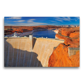 Premium Textil-Leinwand 75 x 50 cm Quer-Format Glen Canyon Dam | Wandbild, HD-Bild auf Keilrahmen, Fertigbild auf hochwertigem Vlies, Leinwanddruck von Dieter-M. Wilczek