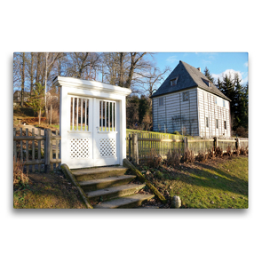 Premium Textil-Leinwand 75 x 50 cm Quer-Format Goethehaus in Weimar | Wandbild, HD-Bild auf Keilrahmen, Fertigbild auf hochwertigem Vlies, Leinwanddruck von Flori0