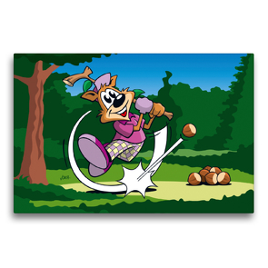 Premium Textil-Leinwand 75 x 50 cm Quer-Format Golfhörnchen! | Wandbild, HD-Bild auf Keilrahmen, Fertigbild auf hochwertigem Vlies, Leinwanddruck von N N