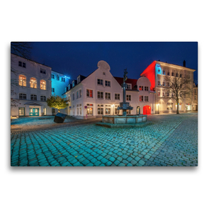 Premium Textil-Leinwand 75 x 50 cm Quer-Format Graf-Engelbert-Platz | Wandbild, HD-Bild auf Keilrahmen, Fertigbild auf hochwertigem Vlies, Leinwanddruck von Lothar Borchert