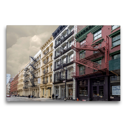 Premium Textil-Leinwand 75 x 50 cm Quer-Format Green Street in Lower Manhattan | Wandbild, HD-Bild auf Keilrahmen, Fertigbild auf hochwertigem Vlies, Leinwanddruck von Kurt Krause