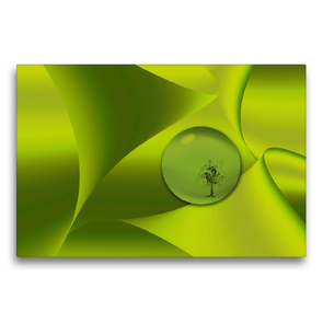 Premium Textil-Leinwand 75 x 50 cm Quer-Format Grüne Schwingungen | Wandbild, HD-Bild auf Keilrahmen, Fertigbild auf hochwertigem Vlies, Leinwanddruck von Wiebke Storm