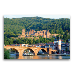 Premium Textil-Leinwand 75 x 50 cm Quer-Format Heidelberg am Neckar | Wandbild, HD-Bild auf Keilrahmen, Fertigbild auf hochwertigem Vlies, Leinwanddruck von Lothar Reupert