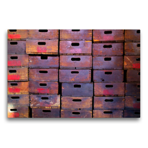 Premium Textil-Leinwand 75 x 50 cm Quer-Format Holztransportkisten | Wandbild, HD-Bild auf Keilrahmen, Fertigbild auf hochwertigem Vlies, Leinwanddruck von Frank Uffmann