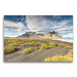 Premium Textil-Leinwand 75 x 50 cm Quer-Format Island – Vestrahorn | Wandbild, HD-Bild auf Keilrahmen, Fertigbild auf hochwertigem Vlies, Leinwanddruck von Martin Möller