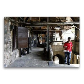 Premium Textil-Leinwand 75 x 50 cm Quer-Format Istanbul – Tee-Junge auf dem Weg zu den Kunden | Wandbild, HD-Bild auf Keilrahmen, Fertigbild auf hochwertigem Vlies, Leinwanddruck von Michael Herzog