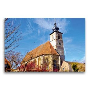 Premium Textil-Leinwand 75 x 50 cm Quer-Format Johanneskirche | Wandbild, HD-Bild auf Keilrahmen, Fertigbild auf hochwertigem Vlies, Leinwanddruck von Karin Sigwarth